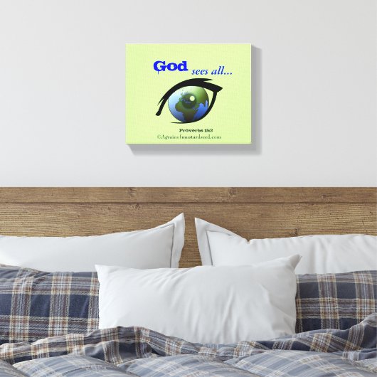 Bijbelscripts Inspirerend Canvas Afdruk (Insitu (Slaapkamer))