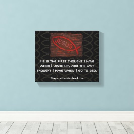 Bijbelscripts Inspirerend Canvas Afdruk (Insitu (Houten vloer))