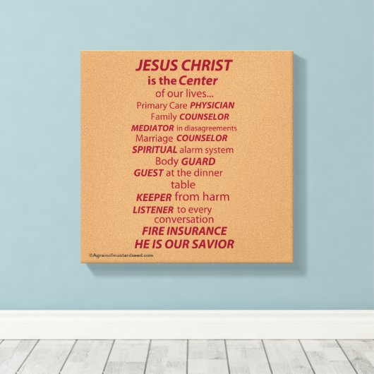 Bijbelscripts Inspirerend Canvas Afdruk (Insitu (Houten vloer))