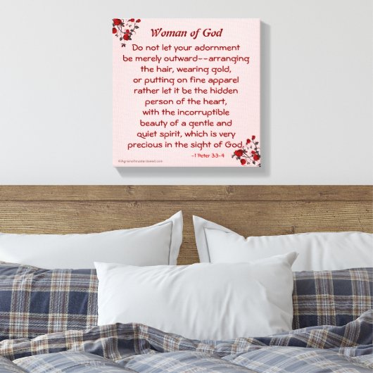 Bijbelscripts Inspirerend Canvas Afdruk (Insitu (Slaapkamer))