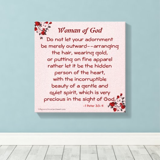 Bijbelscripts Inspirerend Canvas Afdruk (Insitu (Houten vloer))