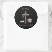 Bijbelscripts Ronde Sticker (Tas)