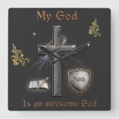 Bijbelscripts Vierkante Klok (Voorkant)