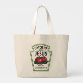 Bijbelse actualiteiten grote tote bag (Achterkant)