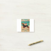 Bijbelse Beach Life Joy Dachshund Post-it® Notes (Op bureau)