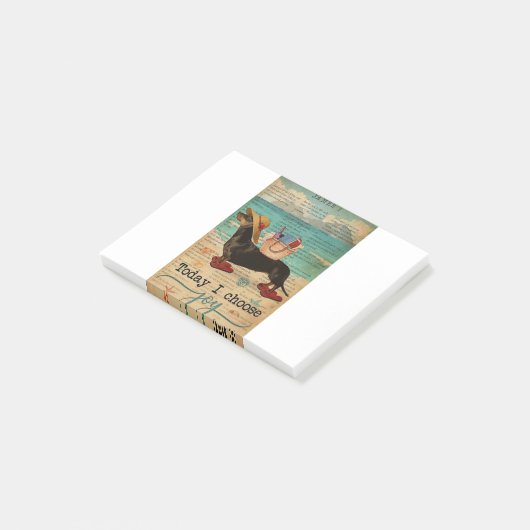 Bijbelse Beach Life Joy Dachshund Post-it® Notes (Schuin)