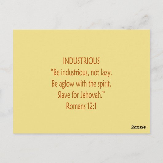 Bijbelse Beren ~ Industriële scripts Briefkaart (Achterkant)