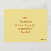 Bijbelse Beren~Jehovah~Scriptkaart~Flashcard Briefkaart (Achterkant)