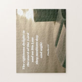 Bijbelse Bijbelstudie Psalm 1 Bijbelversie Legpuzzel (Verticaal)