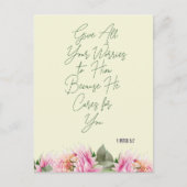 Bijbelse Bloemenspreuk Briefkaart (Voorkant)