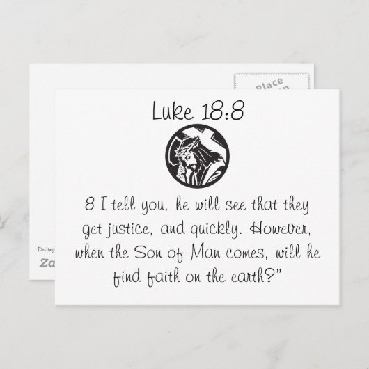 Bijbelse Briefkaart (Voorkant / Achterkant)