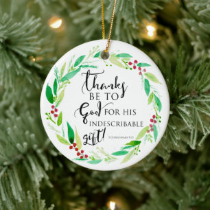 Bijbelse Christelijke Waterverf kerstmis Keramisch Ornament