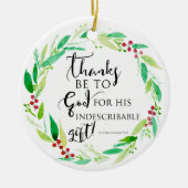 Bijbelse Christelijke Waterverf kerstmis Keramisch Ornament (Voorkant)