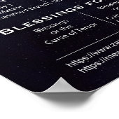 Bijbelse cycli van zeven blauw poster (Hoek)