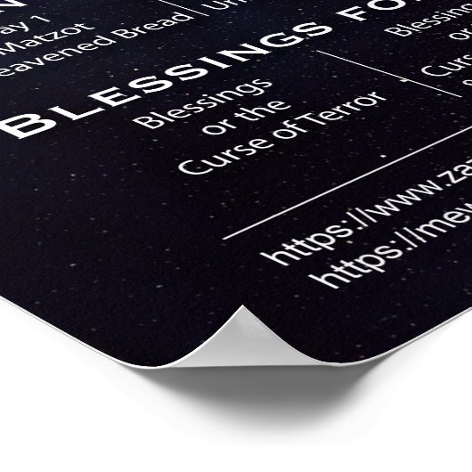 Bijbelse cycli van zeven blauw poster (Hoek)