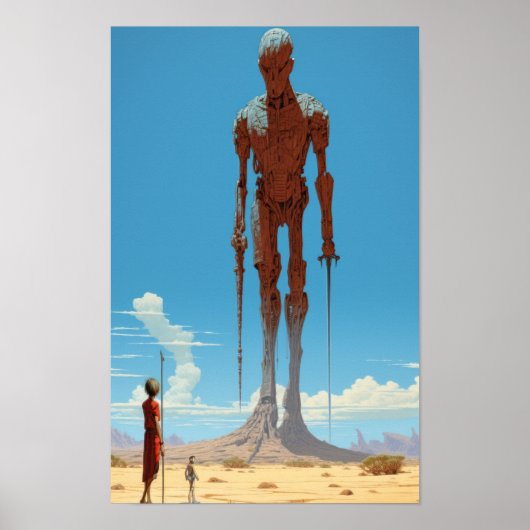 Bijbelse David en Goliath Moebius Illustratie Po Poster (Voorkant)