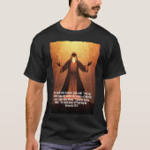 Bijbelse figuur Abraham | Bijbelvers zwart T-shirt (Voorkant)
