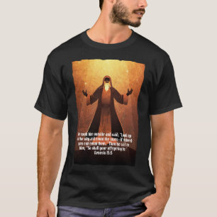 Bijbelse figuur Abraham   Bijbelvers zwart T-shirt