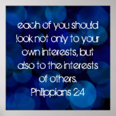 Bijbelse Filippijnen 2:4 Poster (Voorkant)