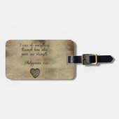 Bijbelse Filippijnen 4:13 Bagagelabel (Voorkant horizontaal)