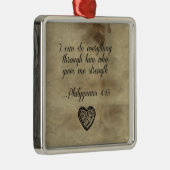 Bijbelse Filippijnen 4:13 Metalen Ornament (Rechts)