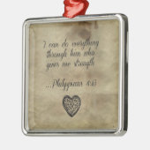 Bijbelse Filippijnen 4:13 Metalen Ornament (Links)