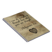 Bijbelse Filippijnen 4:13 Notitieboek (Rechterzijde)