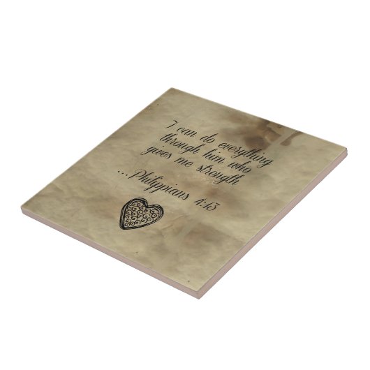 Bijbelse Filippijnen 4:13 Tegeltje (Zijkant)