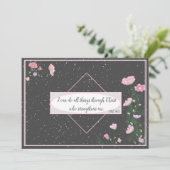 Bijbelse Filippijnen 4:13 ventilator | Feestdagenkaart (Staand voorkant)