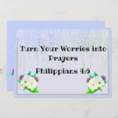 Bijbelse Filippijnen 4:6 (Voorkant / Achterkant)