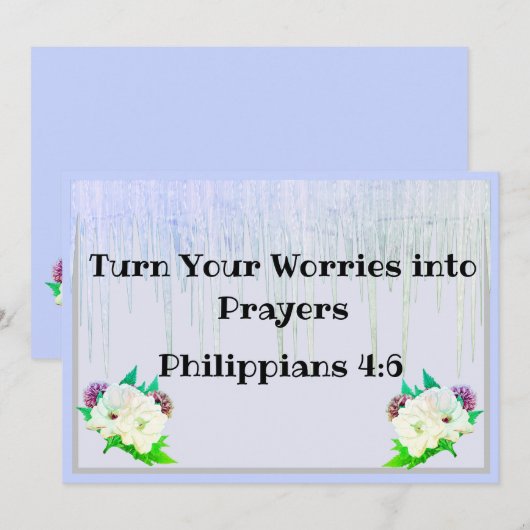 Bijbelse Filippijnen 4:6 (Voorkant / Achterkant)