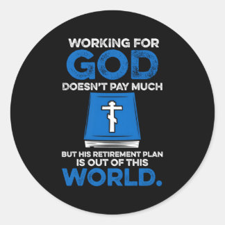 Bijbelse geestelijke minister van Christelijke Zak Ronde Sticker