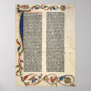 Bijbelse genesis Gutenberg blz. 1 Poster