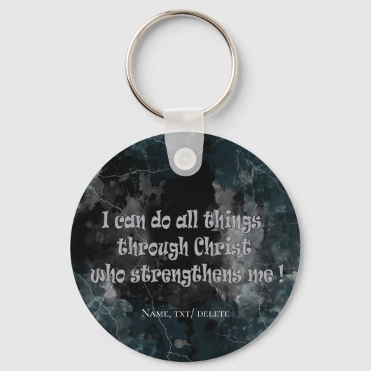 Bijbelse geschrift Philippians 4:13 Sleutelhanger (Voorkant)