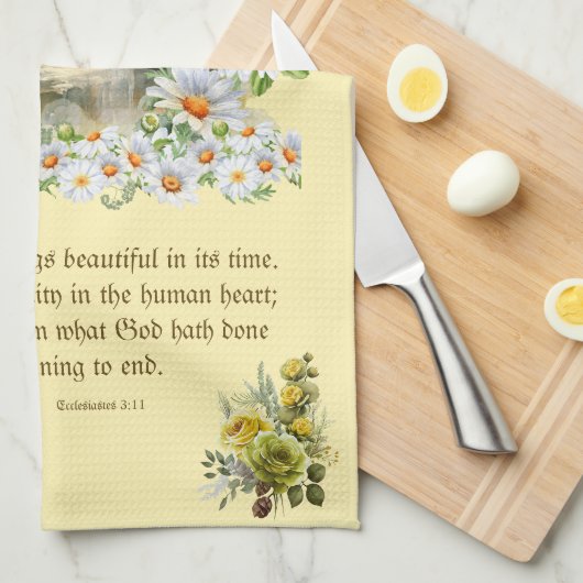 Bijbelse handdoek Hij heeft alle dingen mooi gemaa (Quarter Fold)