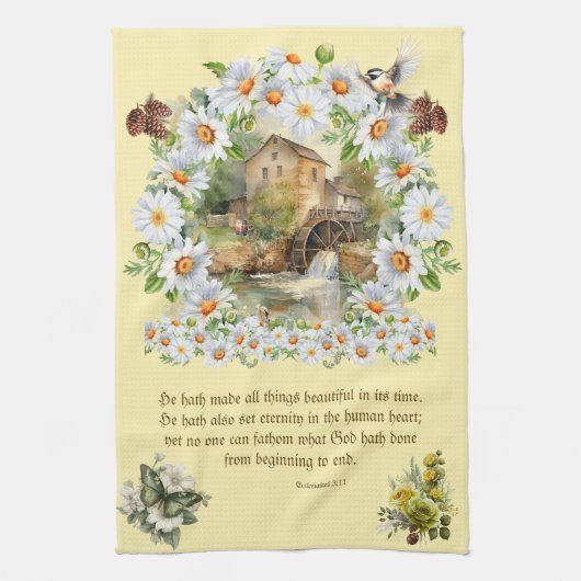 Bijbelse handdoek Hij heeft alle dingen mooi gemaa (Verticaal)