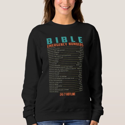 Bijbelse Hotline-nummers Funny Bible Verse Trui (Voorkant)