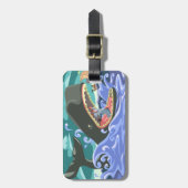 Bijbelse Jonah en de walvisoceaan scene Bagagelabel (Voorkant verticaal)
