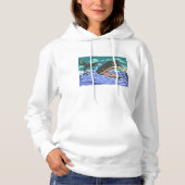 Bijbelse Jonah en de walvisoceaan scene Hoodie (Voorkant)