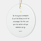 Bijbelse kerstcadeautjes stimuleren keramisch ornament (Links)