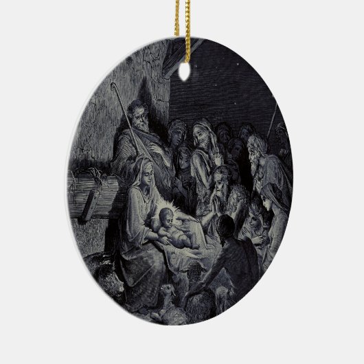 Bijbelse kerststal keramisch ornament (Rechts)