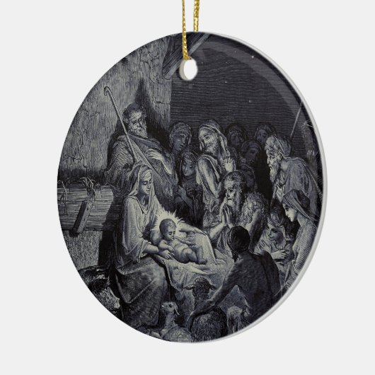 Bijbelse kerststal keramisch ornament (Links)