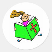 Bijbelse Kind Ronde Sticker (Voorkant)