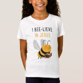Bijbelse Kinder Christelijke Faith Cute Bee: Ik be T-shirt (Voorkant)