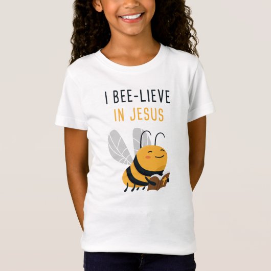 Bijbelse Kinder Christelijke Faith Cute Bee: Ik be T-shirt (Voorkant)