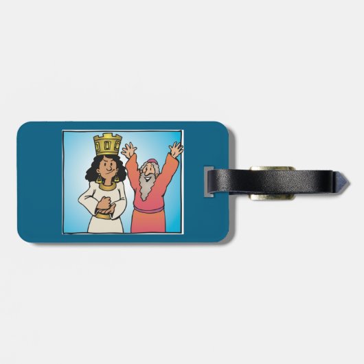 Bijbelse Koningin en Profeet op geloof gebaseerde Bagagelabel (Achterkant horizontaal)