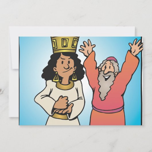 Bijbelse Koningin en Profeet op geloof gebaseerde  Kaart (Voorkant)