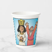 Bijbelse Koningin en Profeet op geloof gebaseerde  Papieren Bekers (Voorkant)