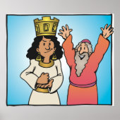 Bijbelse Koningin en Profeet op geloof gebaseerde  Poster (Voorkant)