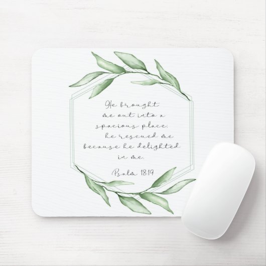 Bijbelse Muismat met verse groen (Met muis)